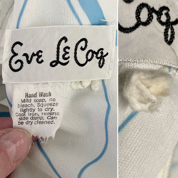 VINTAGE 60s 70s Eve Le Coq Fit & Flare Cape Sleeve Collar Dress 10 12 Stretch - Picture 11 of 11